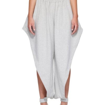 Alaïa Gray Fleece Jersey Pointed Trousers