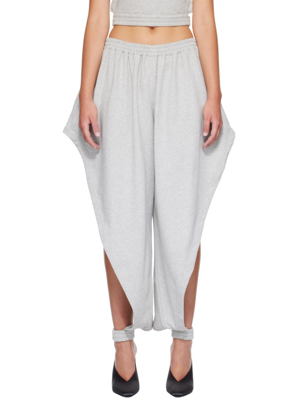 Alaïa Gray Fleece Jersey Pointed Trousers