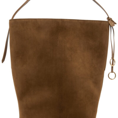 Alaïa Khaki Hip Large Bucket Bi-Material Bag