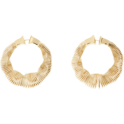 Alaïa Square Spiral Small Hoop Earrings