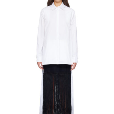 Alaïa White Asymmetric Cotton Shirt