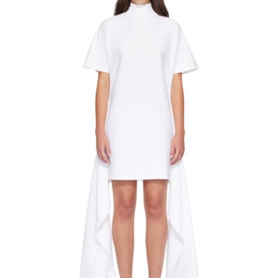 Alaïa White Cotton Jersey T-shirt Minidress
