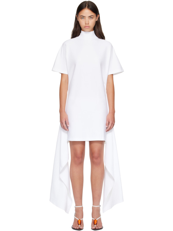 Alaïa White Cotton Jersey T-shirt Minidress