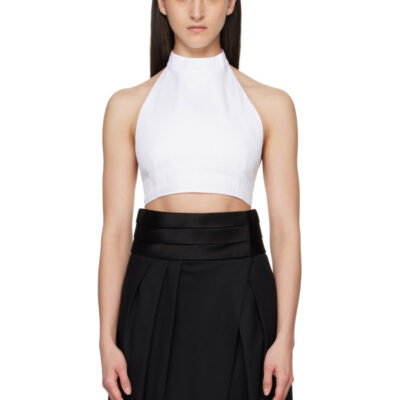 Alaïa White Cotton Poplin Top
