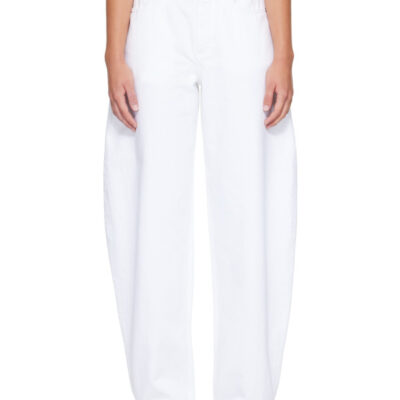 Alaïa White Round Jeans