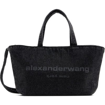 Alexander Wang Black Punch Crystal Mini Tote