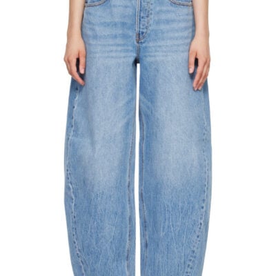 Alexander Wang Blue Crystal Blow Up Jeans