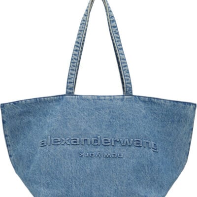 Alexander Wang Blue Denim Punch Tote