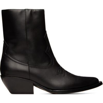 Amiri Black Leather Ryder Boots