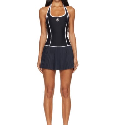 Amiri Black MA Pleated Minidress