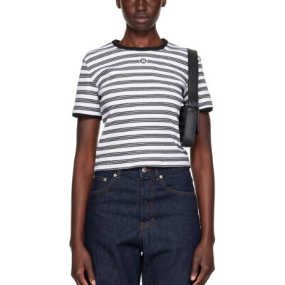 Amiri Black & White MA Striped T-shirt
