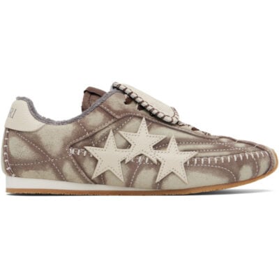 Amiri Gray & Taupe Pacific Flat Sneakers