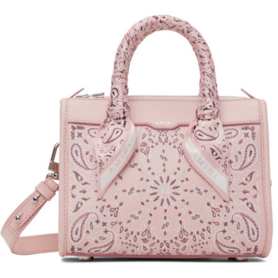 Amiri Pink Bandana Micro Triangle Bag