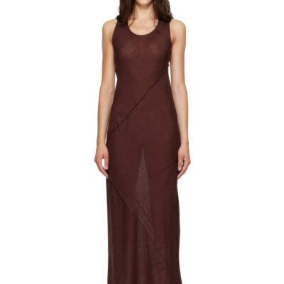 Baserange Brown Lava Maxi Dress