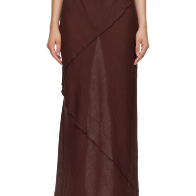 Baserange Brown Lava Maxi Skirt