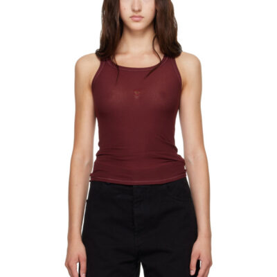 Baserange Burgundy Heart Tank Top