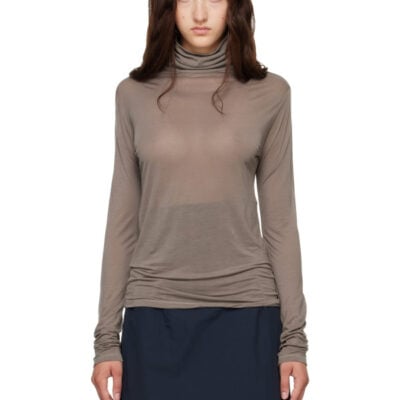 Baserange Gray Long Sleeve Turtleneck
