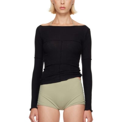 Baserange SSENSE Exclusive Black Cinder Long Sleeve Top