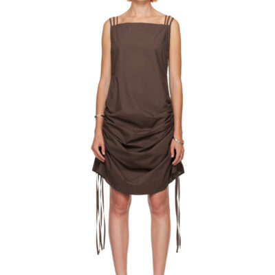 Baserange SSENSE Exclusive Brown Pictorial Midi Dress