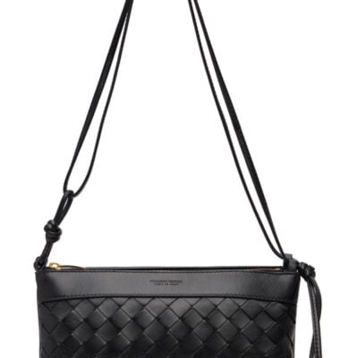 Bottega Veneta Black Andiamo Double Pouch Bag