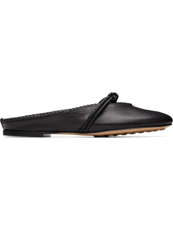 Bottega Veneta Black Rosa Mary-Jane Ballerina Flats