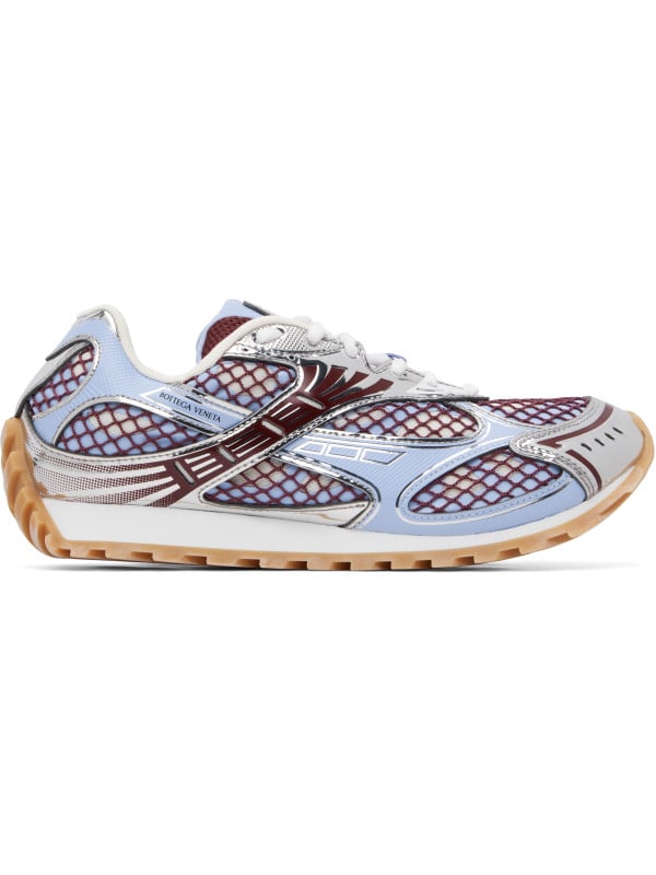 Bottega Veneta Blue & Burgundy Orbit Sneakers