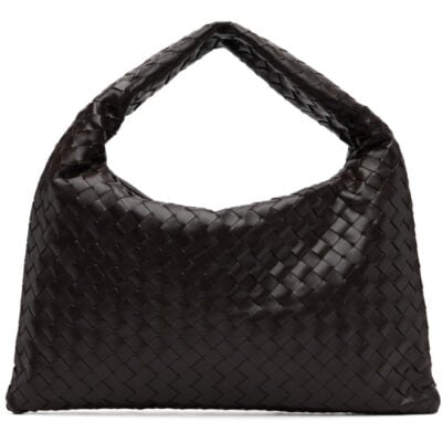 Bottega Veneta Brown New Small Hop Intrecciato Bag