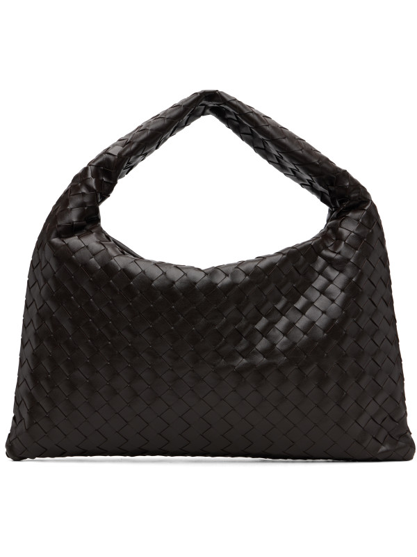 Bottega Veneta Brown New Small Hop Intrecciato Bag