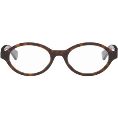 Bottega Veneta Brown Oval Glasses
