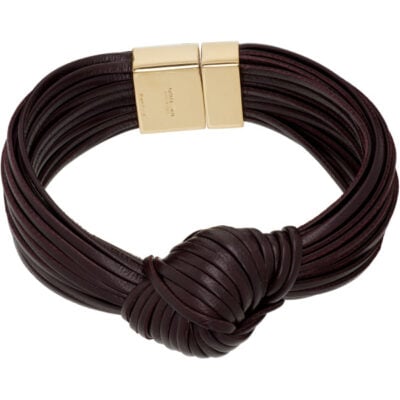 Bottega Veneta Knot Leather Bracelet