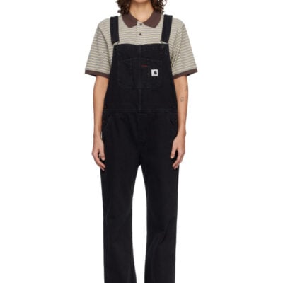 Carhartt WIP Black Bib Straight Denim Overalls