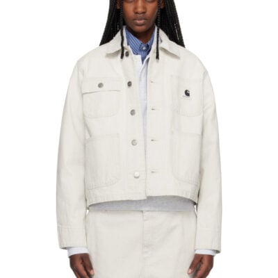 Carhartt WIP Off-White Mercer Stripe Denim Chore Jacket