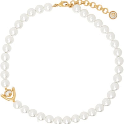 Casablanca Lotus Faux-Pearl Necklace