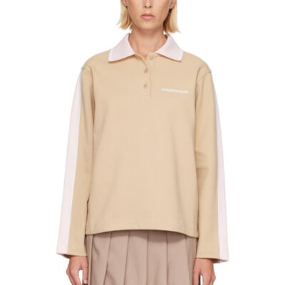 Casablanca Tan Punto Polo Collared Sweatshirt