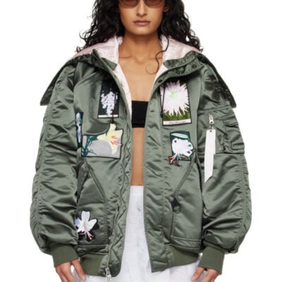 Cecilie Bahnsen Alpha Industries x Cecilie Bahnsen Green N-2B Bomber Jacket