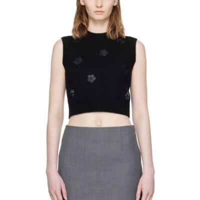 Cecilie Bahnsen Black Dean Sweater Vest