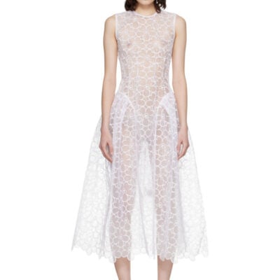 Cecilie Bahnsen White CBcate Midi Dress