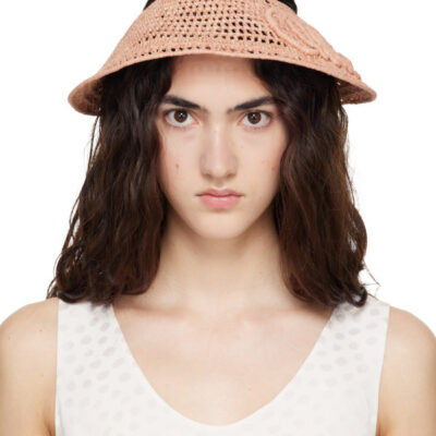 Chloé Beige 'The Chloé Raffia' Visor