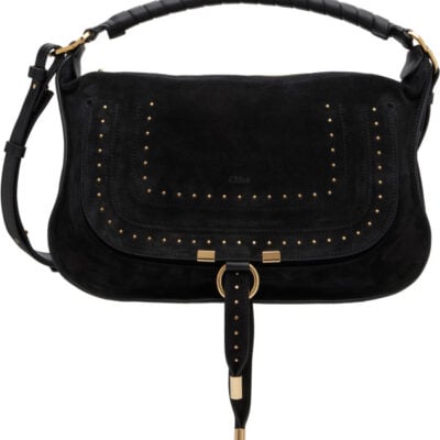 Chloé Black Marcie Suede Calfskin Bag