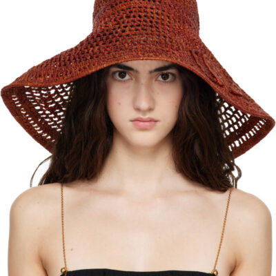 Chloé Brown 'The Chloé Raffia Capeline' Beach Hat