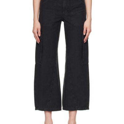 Citizens Of Humanity Black Thassos Twisted Seam Utility Trousers