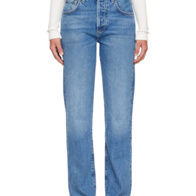 Citizens Of Humanity Blue 90s High Rise Straight Jeans