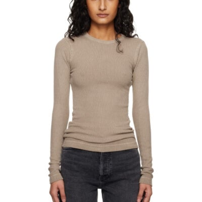 Citizens Of Humanity Brown Bina Crewneck T-shirt