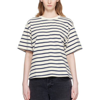 Citizens Of Humanity Off-White & Navy Goldie T-shirt