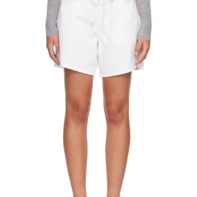Citizens Of Humanity White Brynn Drawstring Shorts