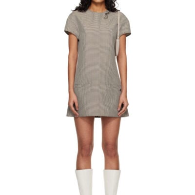 Courrèges Gray Heritage Houndstooth Minidress