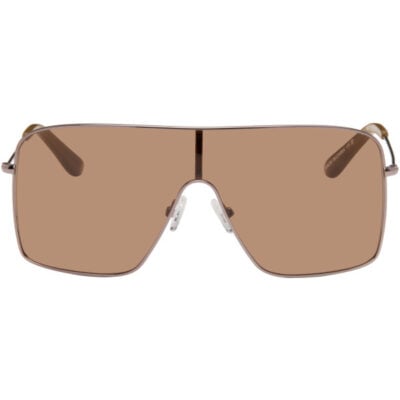 Courrèges Gunmetal Shield Sunglasses