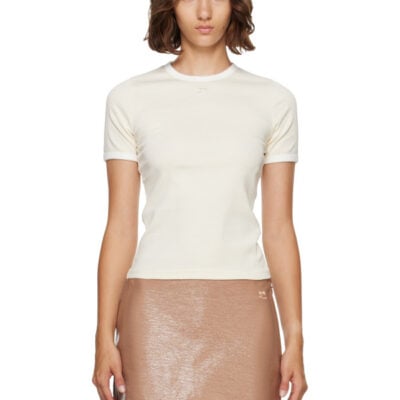 Courrèges Off-White Signature Contrast T-shirt