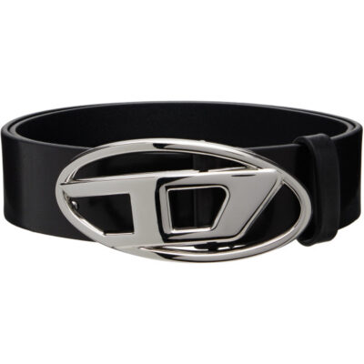 Diesel Black 3.9cm Leather Belt