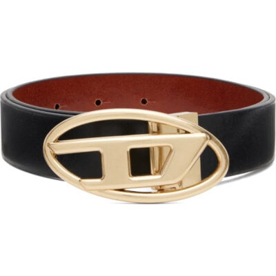 Diesel Black 3.9cm Leather Reversible Belt
